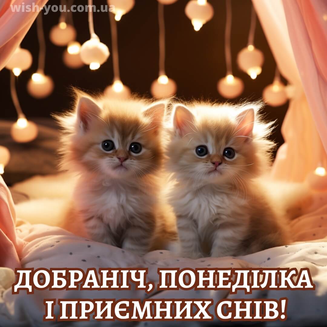 Нові картинки доброго вечора і надобраніч понеділка українською мовою