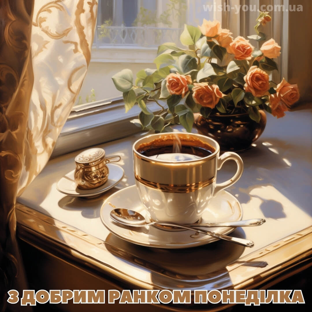 Нова картинка доброго ранку понеділок кава 3