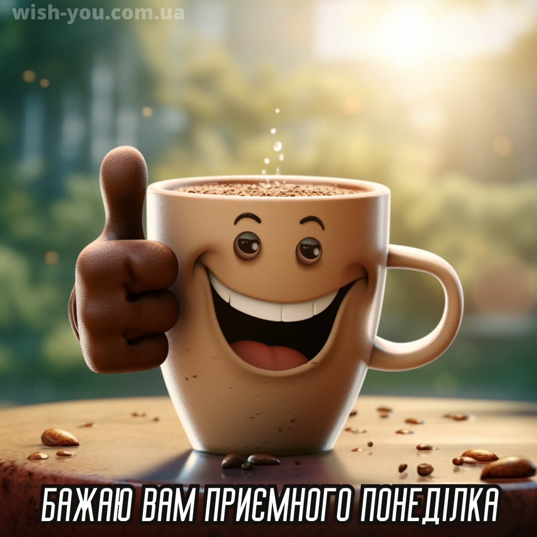 Нова картинка доброго ранку понеділок кава 6