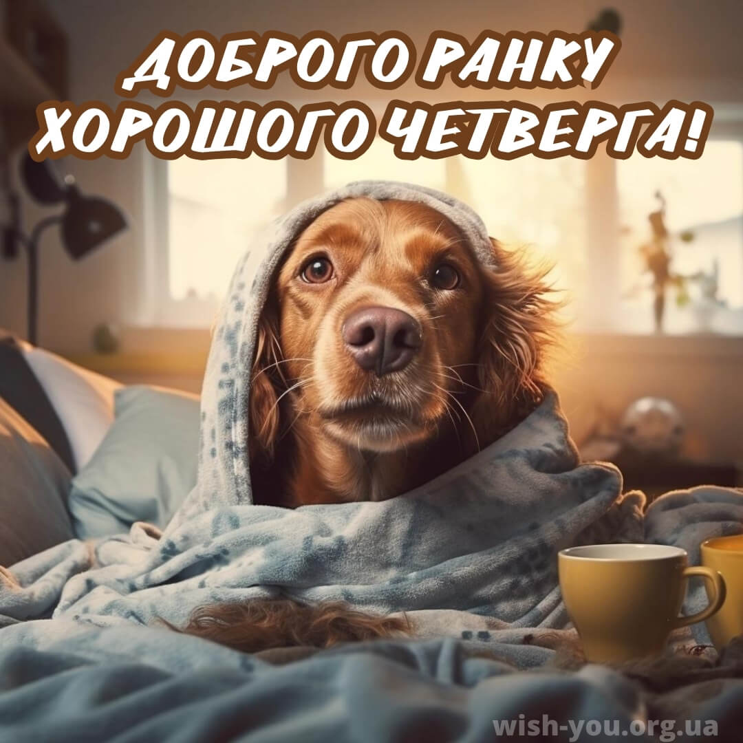 Нові привітання з четвергом в картинках українською мовою