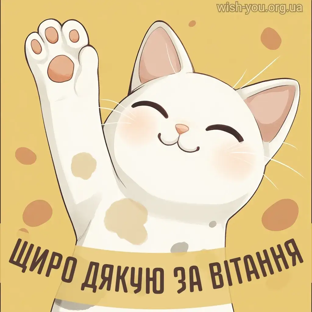 Нова листівка дякую за привітання 1