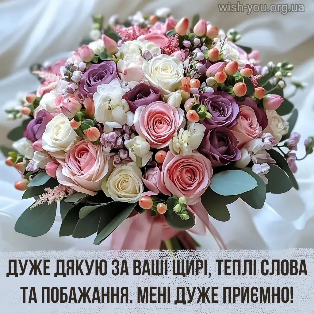 Нова листівка дякую за привітання 7