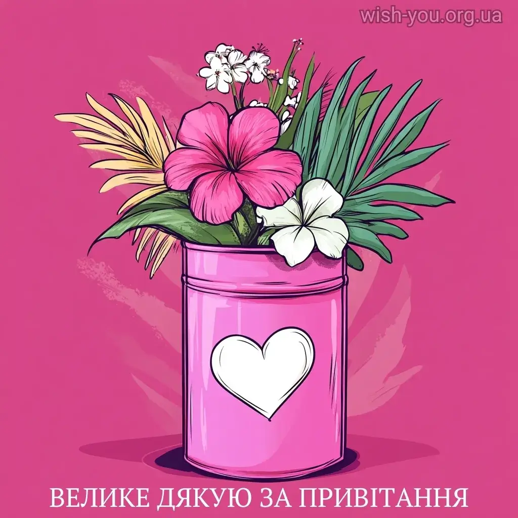 Нова листівка дякую за привітання 8