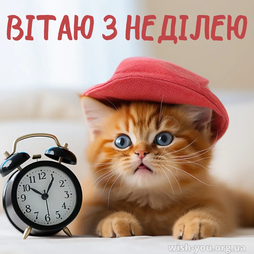 Привітання доброго недільного ранку українською в картинках