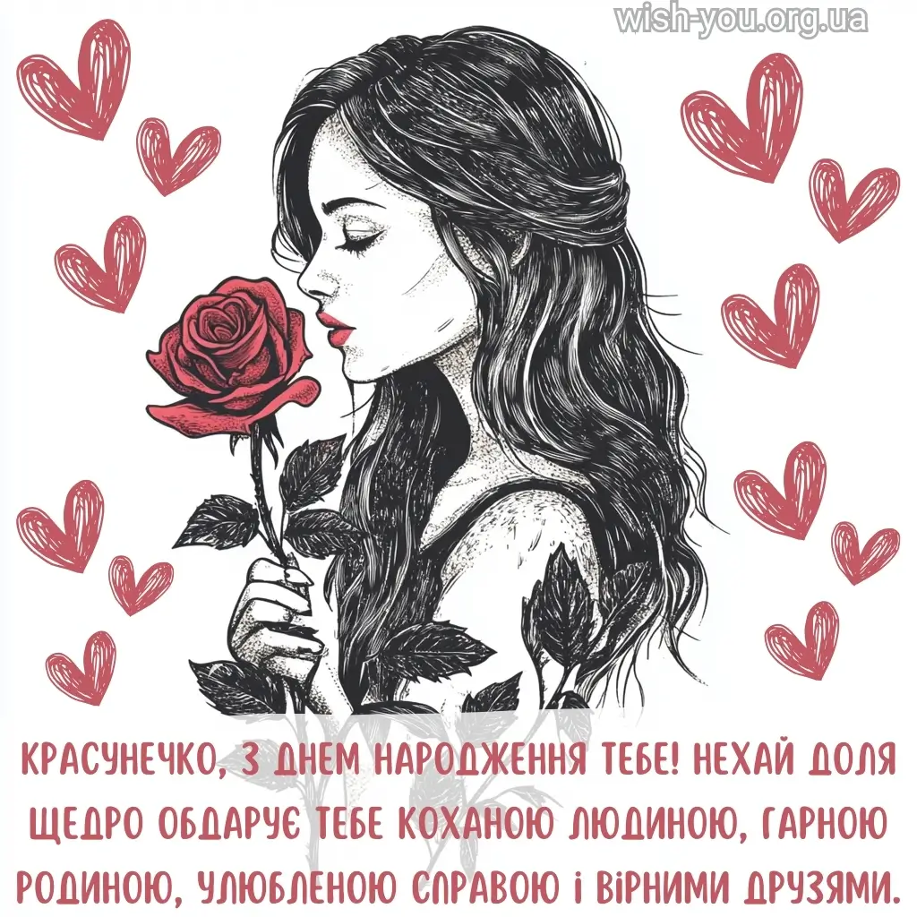 Нова листівка з днем народження красуня 12