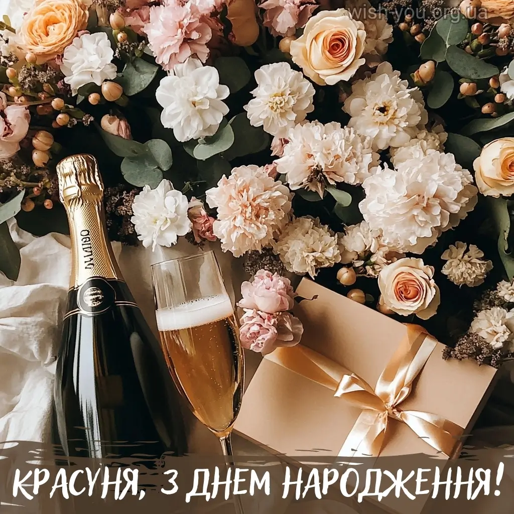 Нова листівка з днем народження красуня 2