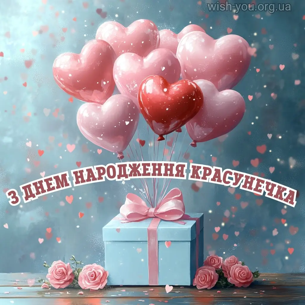 Нова листівка з днем народження красуня 21