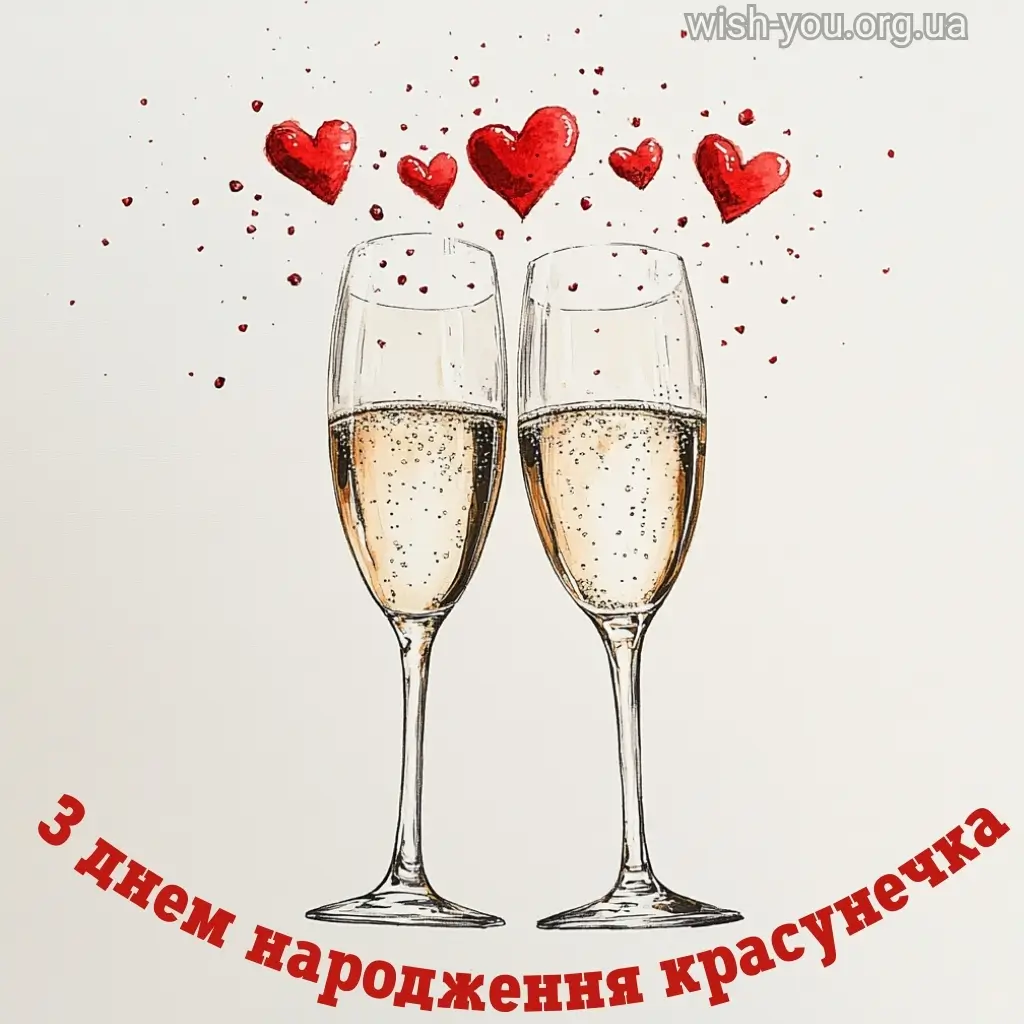 Нова листівка з днем народження красуня 22